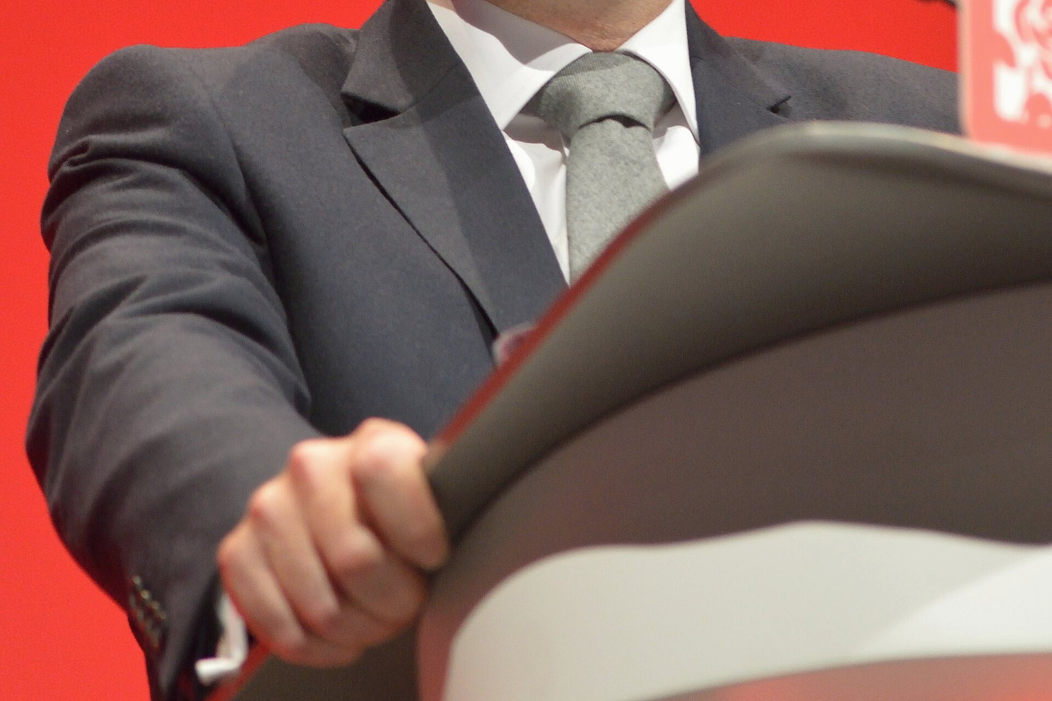 Andy Burnham giving his final Shadow Home Secretary speech at the 2016 Labour Party Conference in Liverpool. Burnham had already announced he would be standing in the Mayor of Greater Manchester election in 2017.
