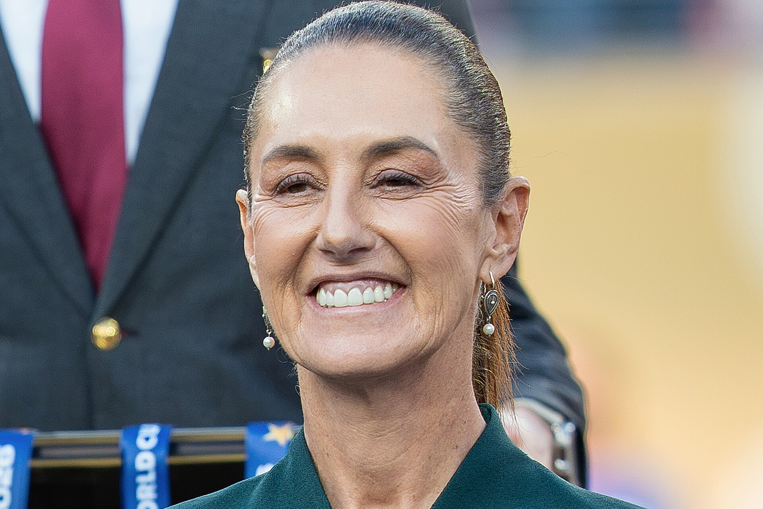 Claudia Sheinbaum during Argentina vs Spain at the 2026 FIFA World Cup Final