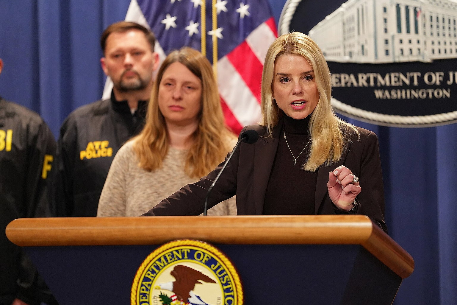 Pam Bondi in a licensed editorial photograph.