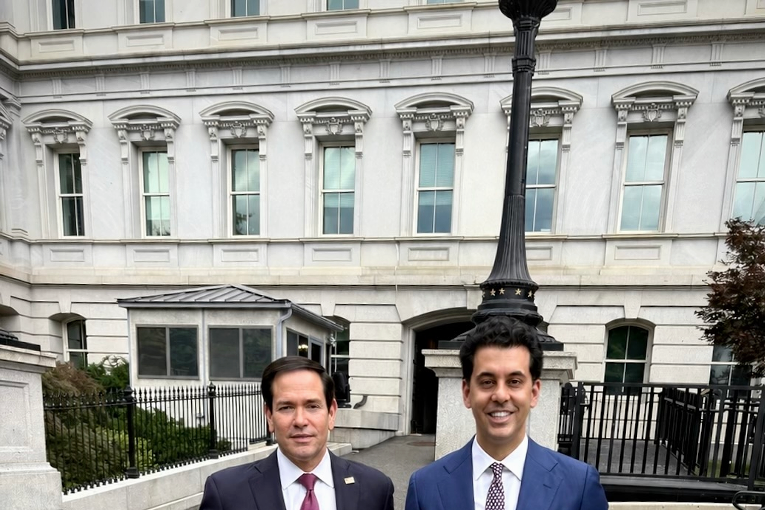Secretary of State Marco Rubio with Dr. Nikan Khatibi