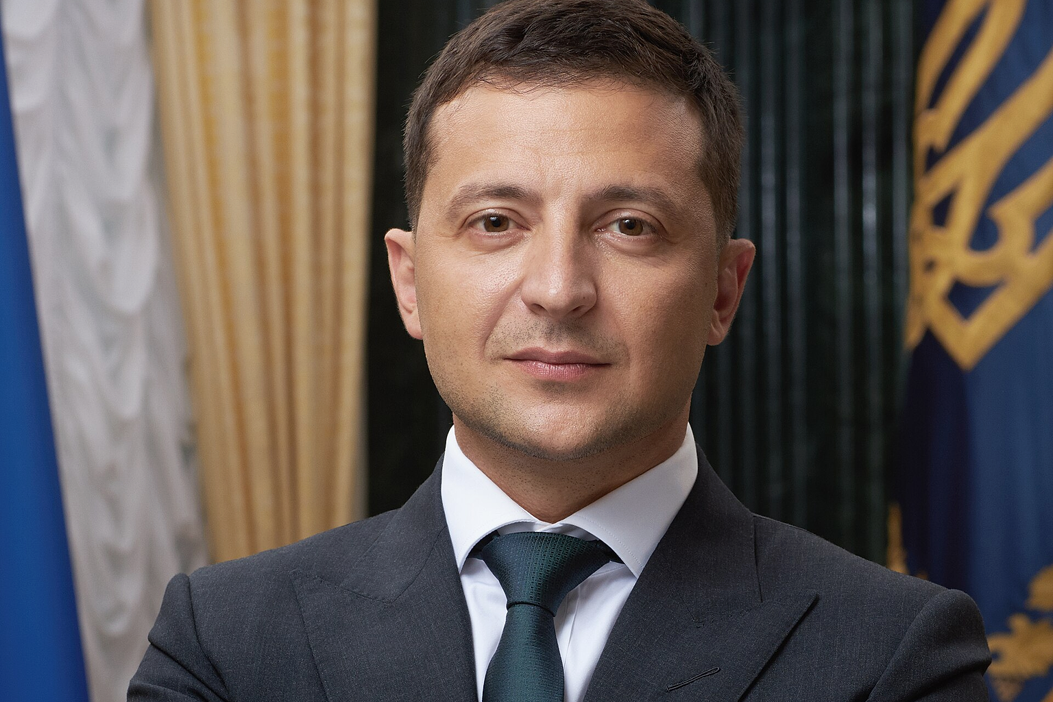 Volodymyr Zelensky in a licensed editorial photograph.