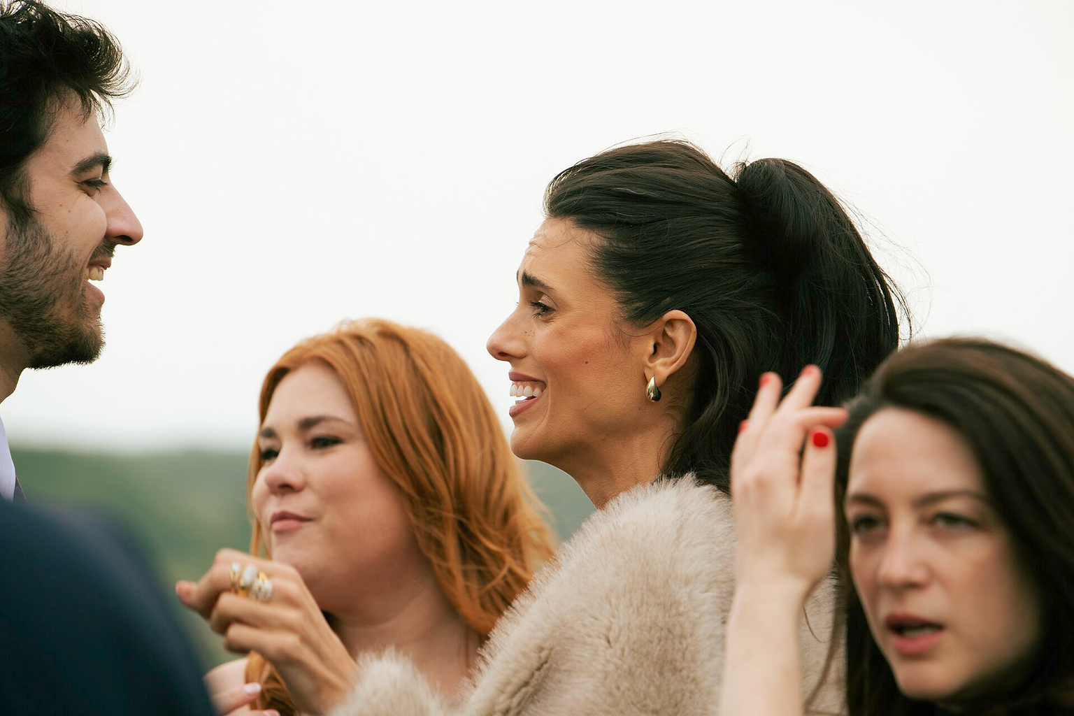 Elizabeth Plank talks to guests at The New White House Correspondents Reception atop The Watergate Hotel, Washington D.C. April 2025.