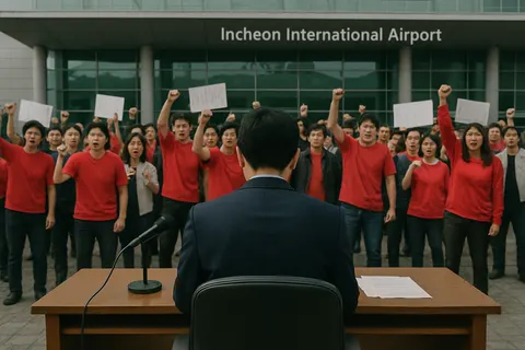 Editorial image for South Korean World Cup Team Faces Boos and Protests at Homecoming