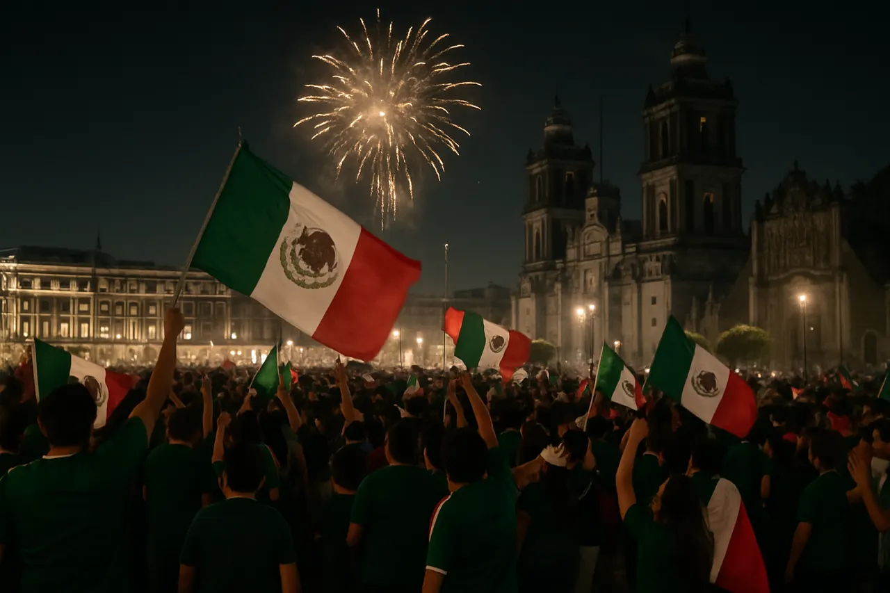 Editorial image for Mexico Celebrates Historic World Cup Knockout Victory