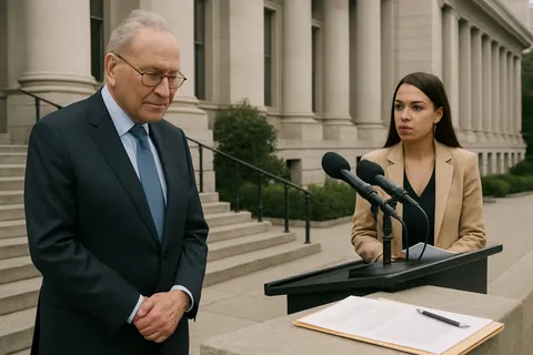Editorial image for Progressives Urge Alexandria Ocasio-Cortez to Challenge Chuck Schumer in 2028 Senate Race