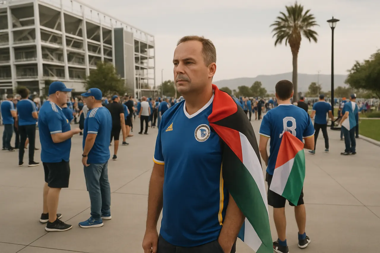 Editorial image for Bosnia Fans Unite in Santa Clara, Bringing Passion and Palestine Support to World Cup