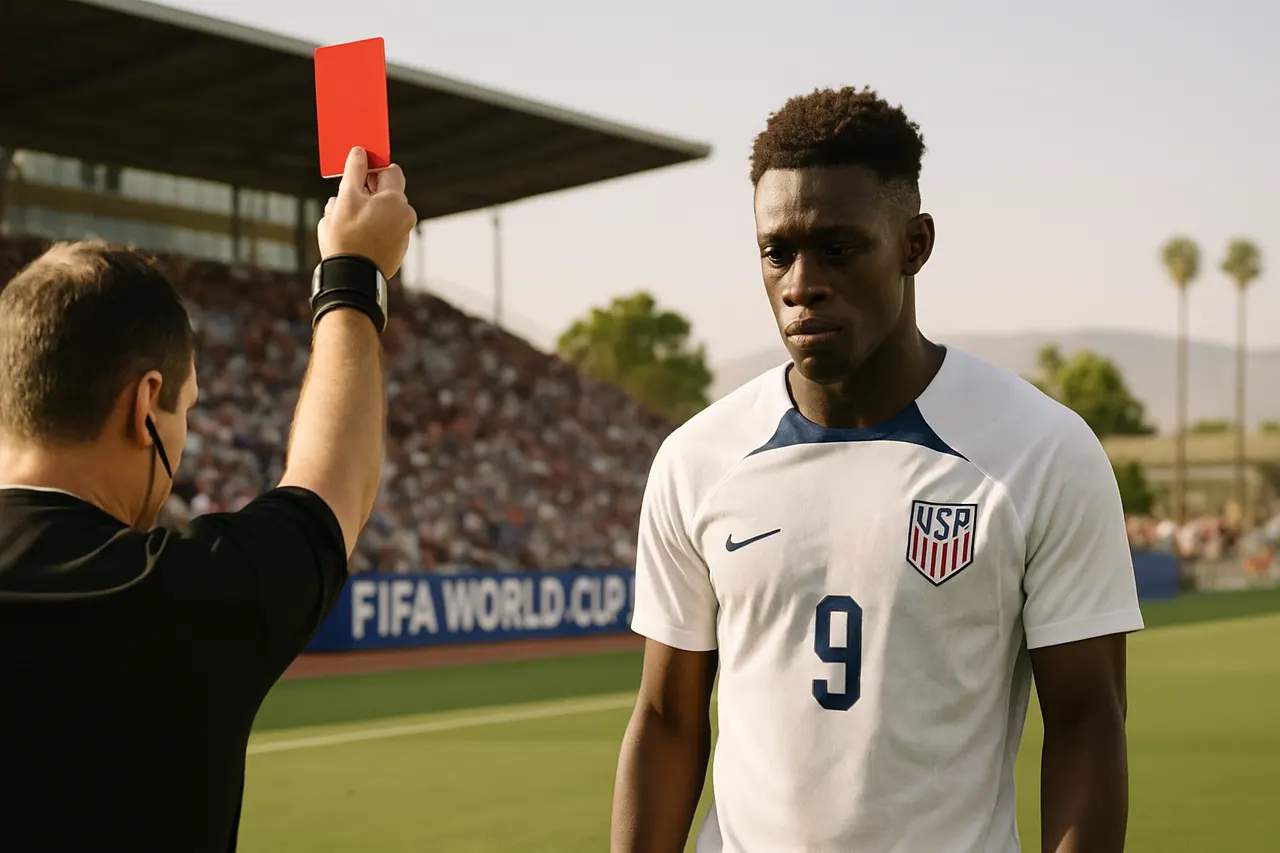 Editorial image for US Soccer Star Folarin Balogun Suspended After Red Card in World Cup Round of 32