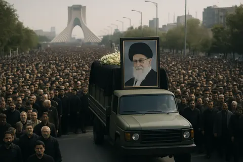 Editorial image for Funeral Procession for Iran’s Supreme Leader Ayatollah Ali Khamenei Moves Through Tehran