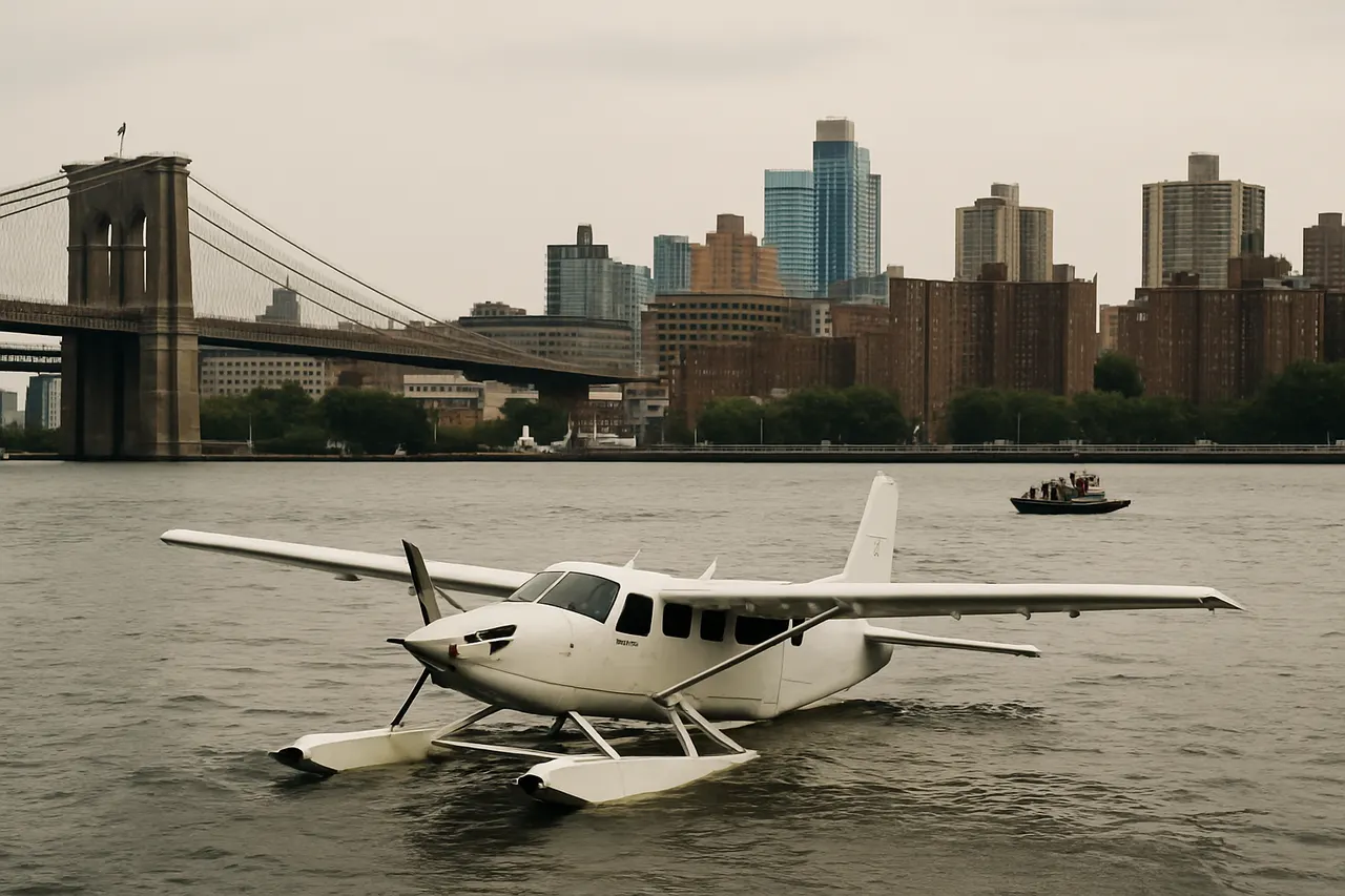 Editorial image for Kodiak 100 Seaplane Makes Hard Landing in East River Near Brooklyn
