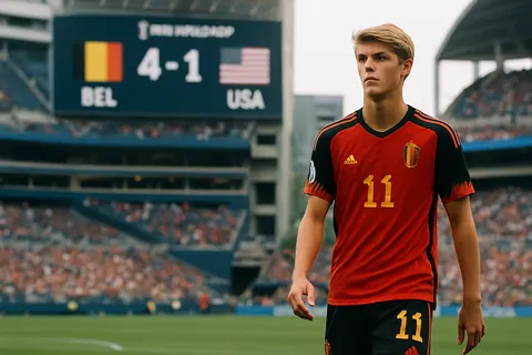 Editorial image for Belgium Defeats U.S. 4-1 to Reach World Cup Quarterfinals