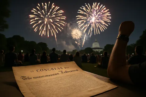 Editorial image for Americans Celebrate 250th Anniversary of Declaration of Independence with Fireworks