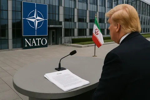 Editorial image for Trump Arrives at NATO Summit Amid Iran Rift and Alliance Tensions
