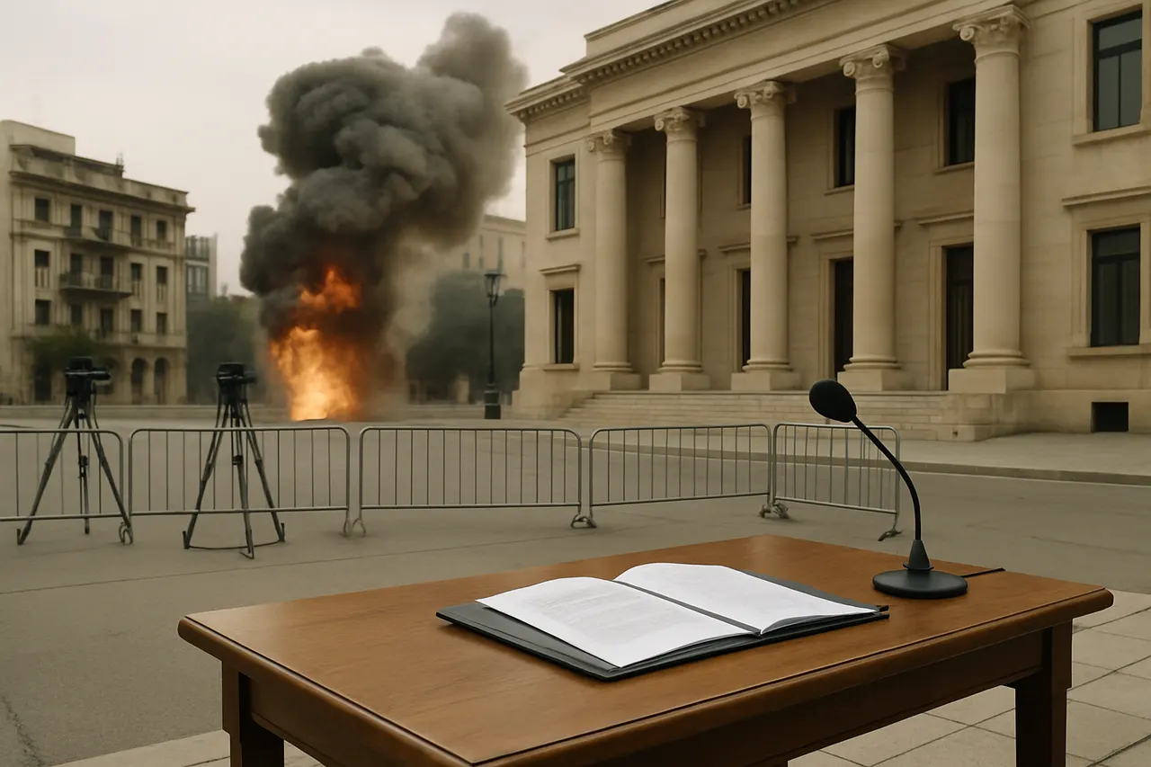 Editorial image for Explosions Reported Near Hotel in Damascus During Macron Visit