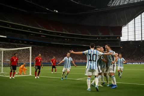 Editorial image for Argentina Stages Dramatic Comeback to Defeat Egypt 3-2 and Advance to World Cup Quarterfinals