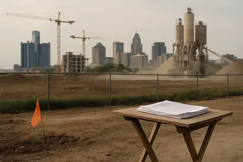 Editorial image for Billionaire-Owned Concrete Plant Transforms Detroit Neighborhood Amid Dust Concerns