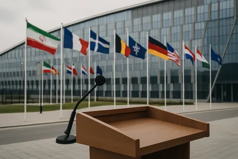 Editorial image for At NATO Summit in Turkey, Trump Declares Ceasefire with Iran 'Over'