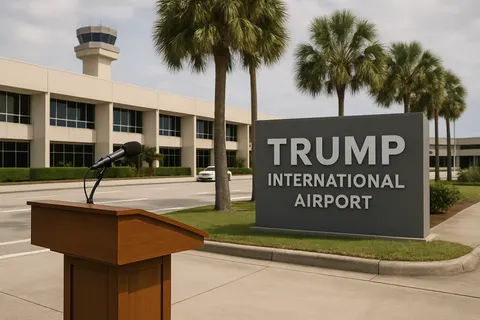 Editorial image for Palm Beach International Airport Renamed Donald J. Trump International Airport