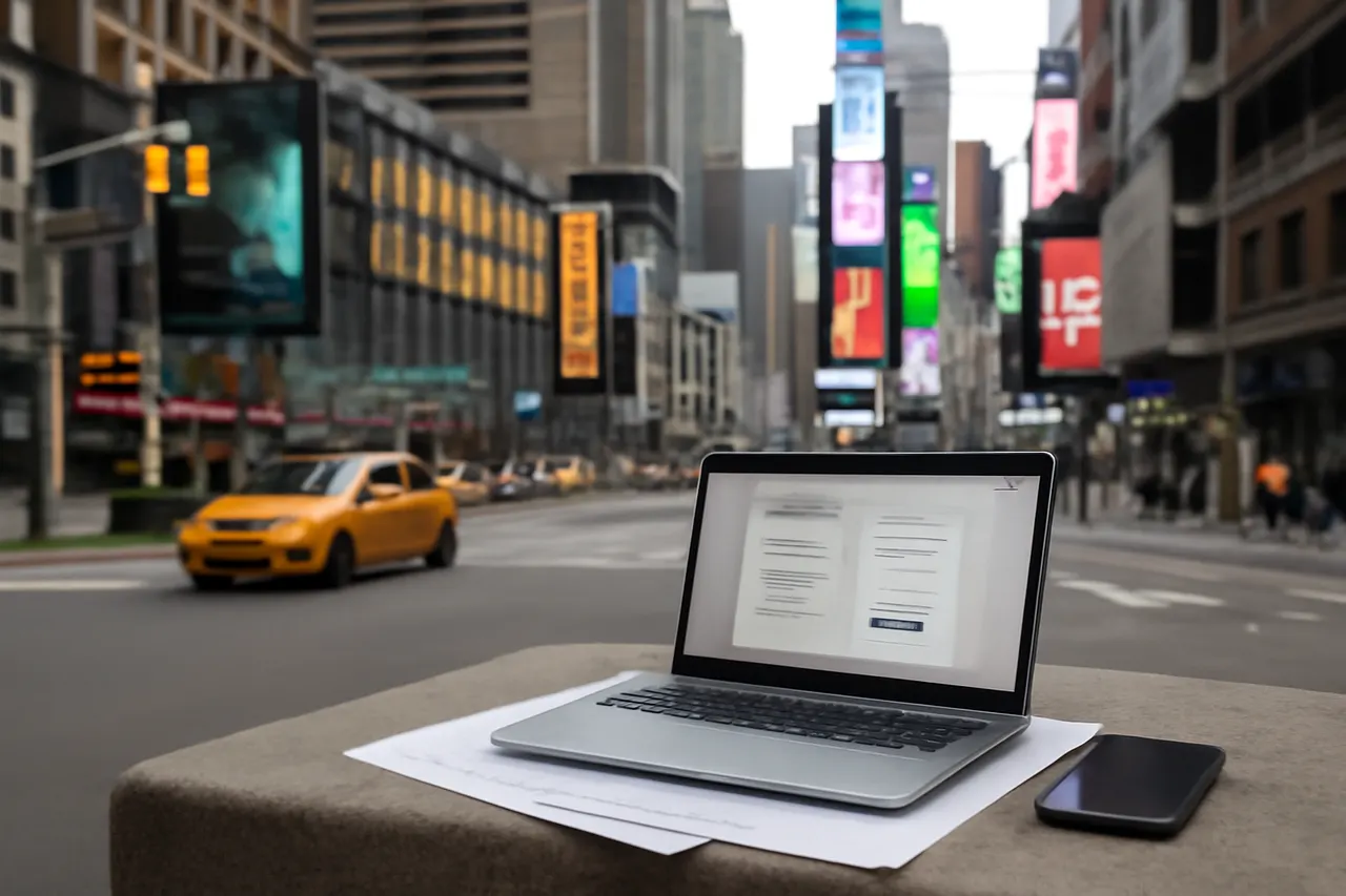Grounded editorial scene illustrating Starting October 1, New York City will enforce new rules targeting deceptive subscription traps and hidden fees, with significant fines for violators.