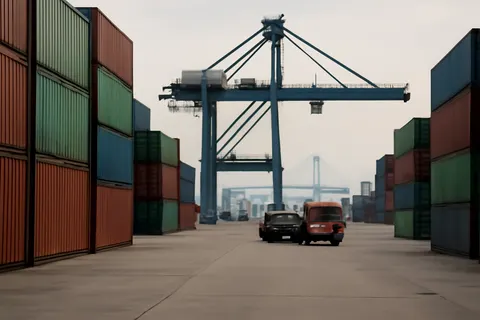General business and trade setting with a clear real-world economic focal point.