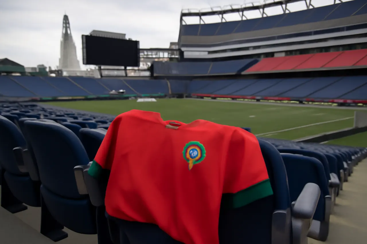 Grounded editorial scene illustrating Morocco was defeated 2-0 by France at Gillette Stadium, marking a repeat outcome from the previous World Cup tournament four years ago.