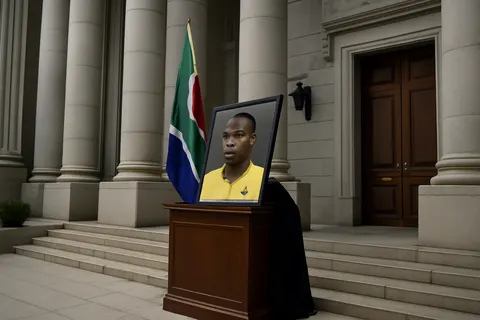 Grounded editorial scene illustrating Jayden Adams, who played a key role in South Africa's historic 2026 World Cup campaign, has passed away, the country's sports ministry announced.