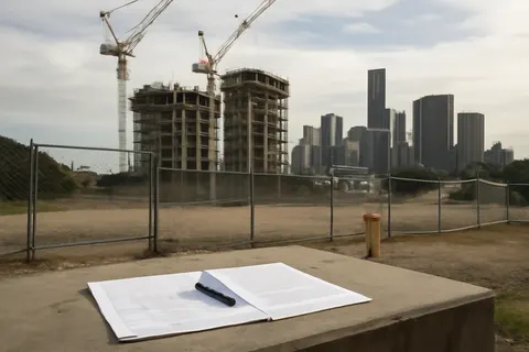 Grounded editorial scene illustrating Despite the largest monthly drop in house prices since 2022, significant price reductions and rising incomes are needed to improve housing affordability in Australia.
