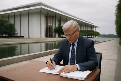 Grounded editorial scene illustrating Whistleblower complaint claims Trump allies mismanaged Kennedy Center projects, approving unnecessary work and bypassing procedures.