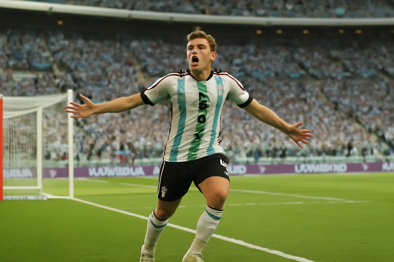 Grounded editorial scene illustrating A dramatic 112th-minute strike by Julian Alvarez secured Argentina’s 3-1 victory against Switzerland, advancing the defending champions to the World Cup semifinals.