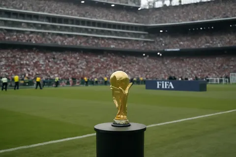 Grounded editorial scene illustrating Following Spain's extra-time win over Argentina in the 2026 World Cup Final, FIFA is probing altercations involving players and coaches at New York/New Jersey Stadium.