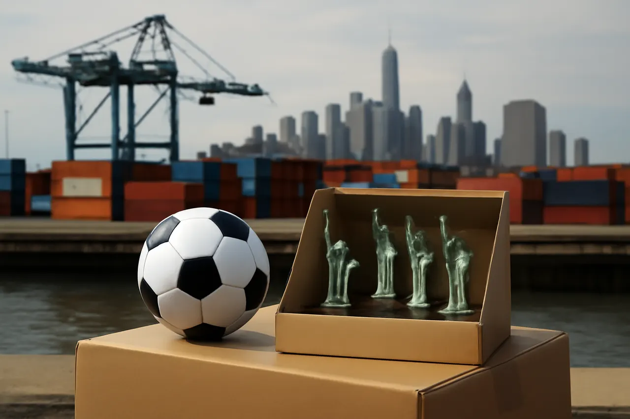General business and trade setting with a clear real-world economic focal point.