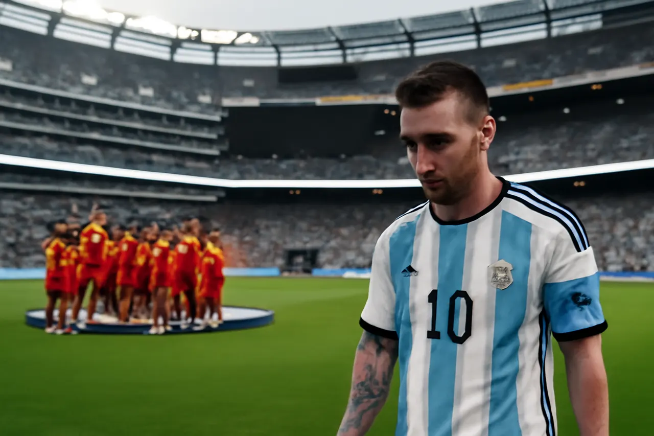 Grounded editorial scene illustrating Argentina lost 1-0 to Spain in the World Cup final, with Lionel Messi possibly playing his last tournament match.