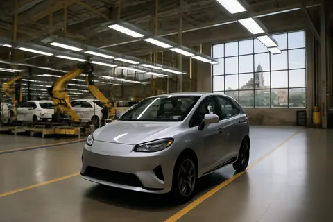Grounded editorial scene illustrating China’s largest electric vehicle maker BYD reaches a production milestone in Brazil, expanding its footprint in South America while prompting strategic considerations in Europe.