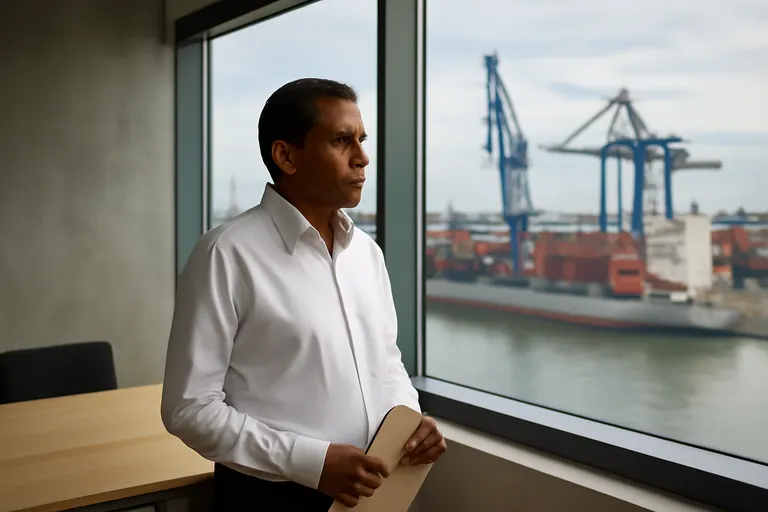 General business and trade setting with a clear real-world economic focal point.