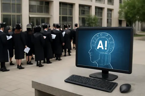 Grounded editorial scene illustrating Increasing graduate numbers, slower hiring, and AI-driven changes are heightening competition for entry-level jobs worldwide.