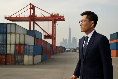 General business and trade setting with a clear real-world economic focal point.
