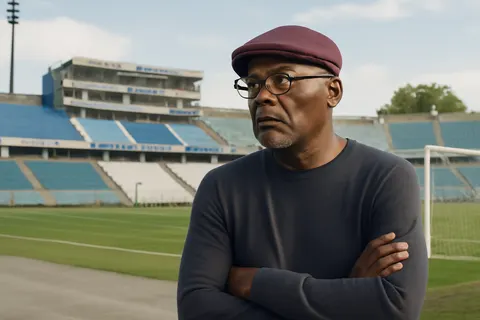 Grounded editorial scene illustrating Actor Samuel L. Jackson sparked controversy after urging Black fans not to support Argentina’s soccer team, citing the country’s alleged history of racism in the wake of the 2026 World Cup final.