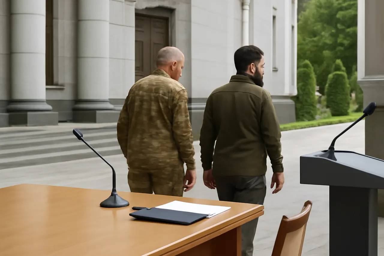 Grounded editorial scene illustrating President Volodymyr Zelenskyy replaces Commander-in-Chief Oleksandr Syrskyi with Mykhailo Drapatyi following widespread calls for Syrskyi's removal.