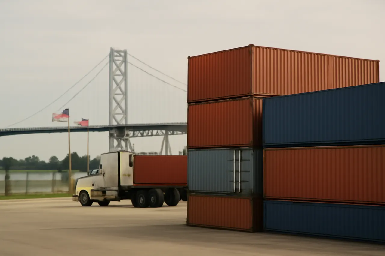 General business and trade setting with a clear real-world economic focal point.