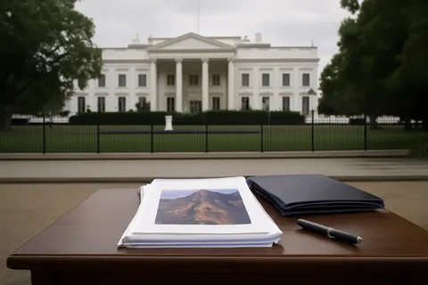 Grounded editorial scene illustrating A year after US strikes on Iran’s nuclear sites, President Donald Trump signals potential new attacks on another nuclear facility as the war extends beyond initial expectations.
