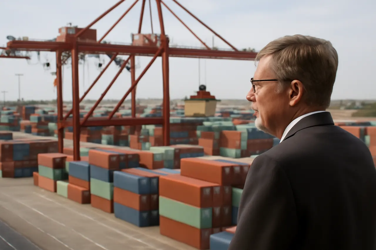 General business and trade setting with a clear real-world economic focal point.