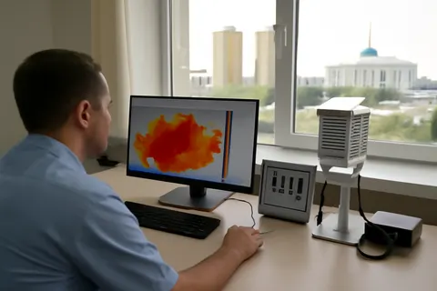 Grounded editorial scene illustrating The Kazakh capital, known as the world’s second-coldest capital, has experienced unprecedented heatwaves this summer, highlighting growing climate threats across Central Asia.