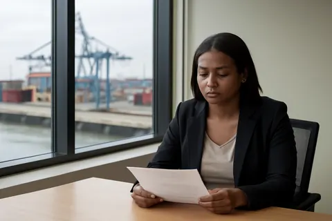 General business and trade setting with a clear real-world economic focal point.