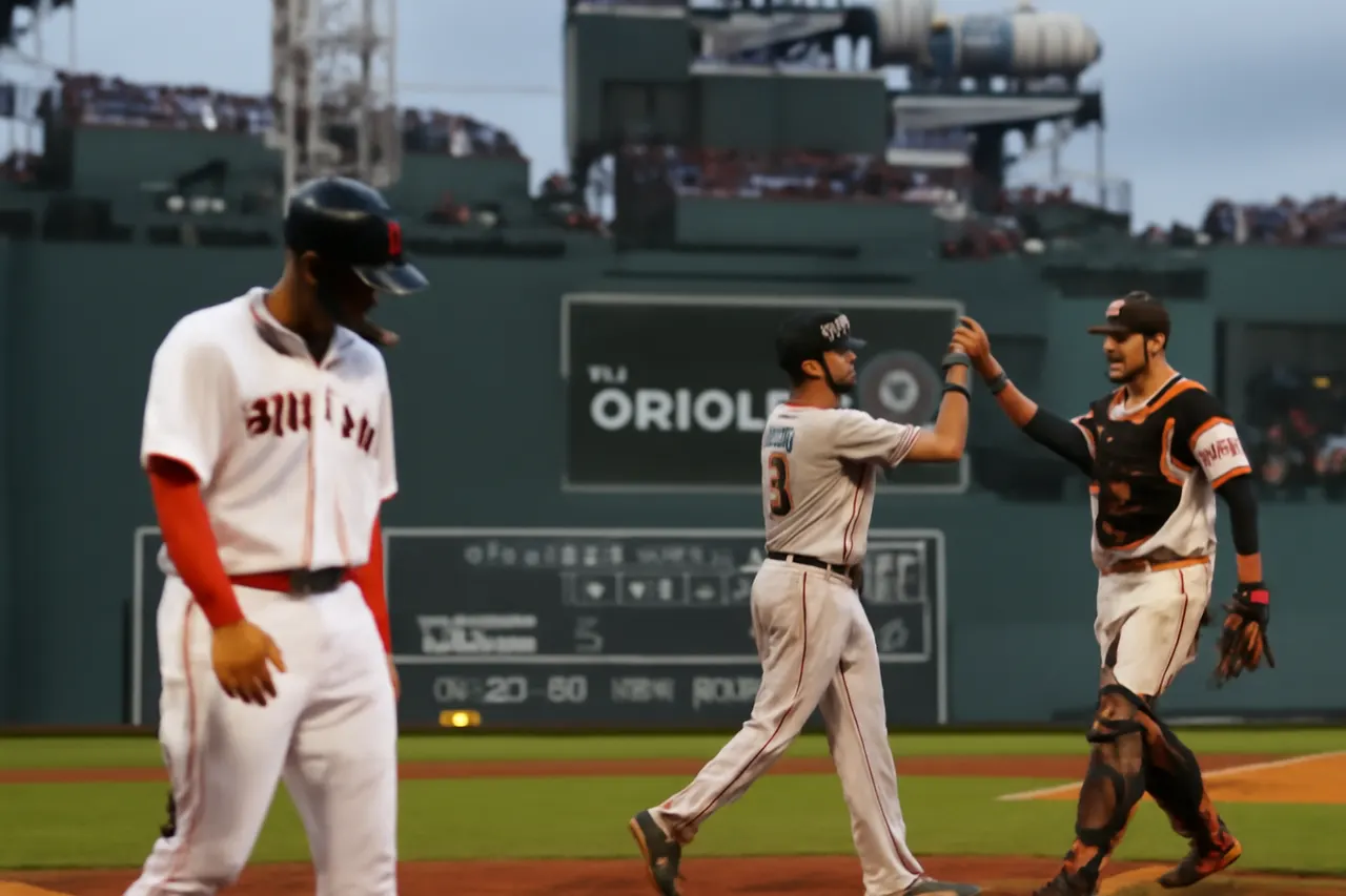 Grounded editorial scene illustrating After starting July last in the AL East, the Boston Red Sox surged with a 15-game winning streak, transforming into a strong postseason contender before the streak ended.