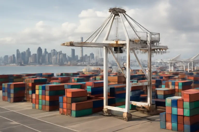 General business and trade setting with a clear real-world economic focal point.