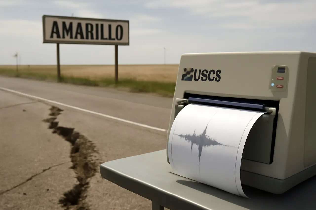 Grounded editorial scene illustrating The strongest earthquake in the Texas panhandle since 1900 struck early Thursday morning, with its epicenter near Spearman and Amarillo.