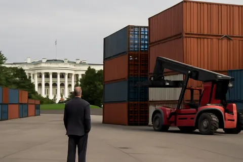 General business and trade setting with a clear real-world economic focal point.