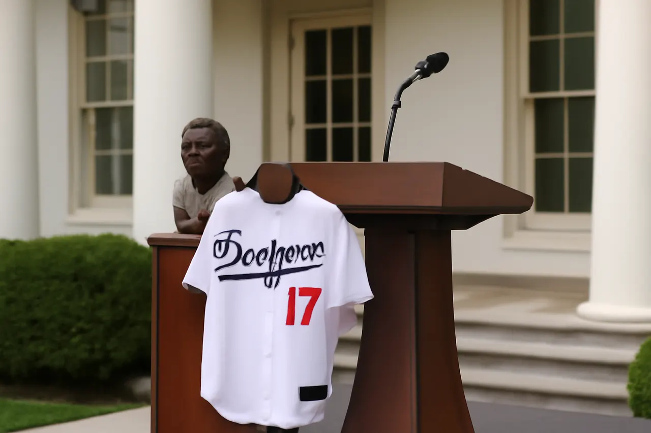 Grounded editorial scene illustrating President Donald Trump honored the 2025 World Series champion Los Angeles Dodgers and praised Shohei Ohtani's historic achievements at a White House ceremony.