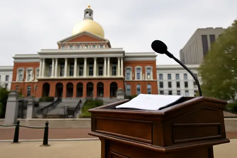 General civic government setting without campaign branding or identifiable officials.