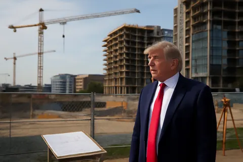 Grounded editorial scene illustrating A council dominated by Trump appointees is preparing to change regulations that protect historic sites, potentially accelerating construction projects in Washington, D.C., and threatening important landmarks across the United States.