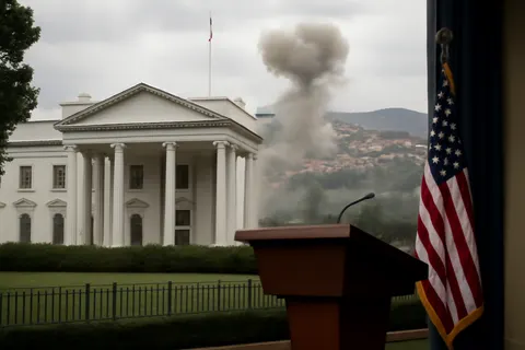 Grounded editorial scene illustrating Israeli military strikes target southern Lebanese towns despite ongoing peace negotiations and a US-brokered ceasefire framework.